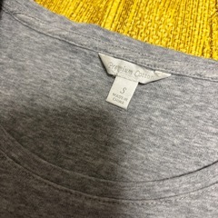 セット購入限定！ユニクロUNIQLOグレー 七分袖Tシャツ Sサイズ ロンTの画像