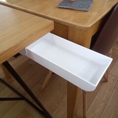 ★リユースのサカイつくば店★TK7795 良品計画 折りたたみテーブル ナチュラル H72×D70×W120 クリーニング済みの画像