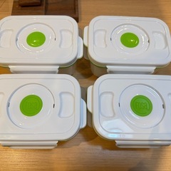 A7182【ショップジャパン】フォーサ 真空コンテナ 角型 本体 6点セットの画像