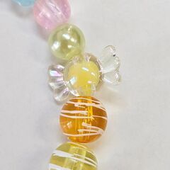 ⊰✿ハンドメイド✿⊱ カラフルビーズブレスレット 21cm 一点物の画像