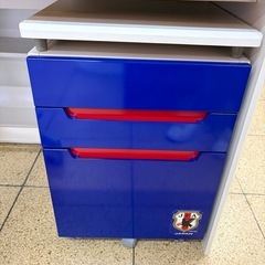 《リユースマン倉敷》学習デスク 勉強机 イス 4点セット ブルー の画像