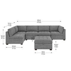 Costco homasville 布製モジュラーソファ6ピースの画像