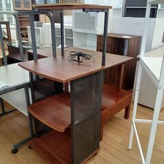 ★リユースのサカイつくば店★TK7797  キッチンラック ブラウン H127×D48×W56 クリーニング済みの画像