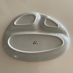 西海陶器　波佐見焼　仕切り付キッズプレート ぞう柄22.5cmの画像