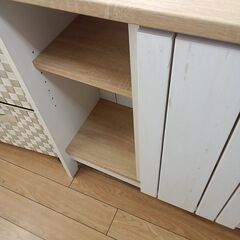 ★リユースのサカイつくば店★TK7798 NITORI 収納棚 ホワイト H71×D30×W85 クリーニング済みの画像
