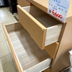 《リユースマン倉敷》4段チェスト ナチュラル 収納棚 タンスの画像