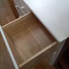 ★リユースのサカイつくば店★TK7799  ローチェスト ホワイト H57×D35×W86 クリーニング済みの画像