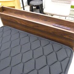 シングルベッド ブラウン 収納付き 引き出し付き マットレス 寝具 ベット 札幌市 厚別区の画像