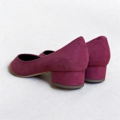 Sesto セスト スエード調 パンプス ボルドー 24cm 秋冬カラーの画像