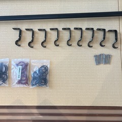 カーテンレール　黒パイプの画像