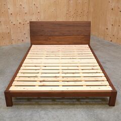 ≪yt2119ジ≫ MasterWal/マスターウォール ダブルサイズベッドフレーム LUNA/ルナ 幅143cm 開き止め金具無し 現状品 ブランド家具/中古家具/仙台港インター降りてすぐ/リユースストレージ仙台 071219-07の画像