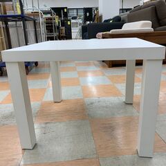 ＼家具＊家電のお店／【ｼﾞｬﾝｸﾞﾙｼﾞｬﾝｸﾞﾙ石川金沢店】 スクエア ミニテーブル ホワイト W(幅)55×D(奥行き)55×H(高さ)42cmの画像