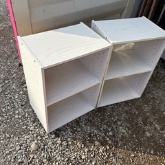 2段カラーボックス2つの画像