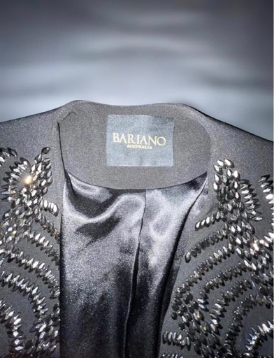 BARIANO ビーズ装飾 ブラックジャケット　バリアーノ