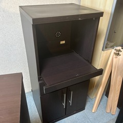 ニトリ　レンジ台　ダークブラウンの画像