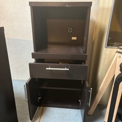 ニトリ　レンジ台　ダークブラウンの画像