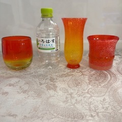 【沖縄限定】琉球グラス  赤 3個セットの画像