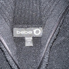 【Bebe】黒ロゴジャケット　伸縮ニットの画像