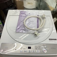 SHARP   シャープ　洗濯機　ES-GE5EJ-W  2021年製  5.5㎏の画像