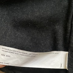 フェイクファー付きベスト　チャコールグレーの画像