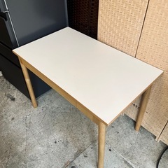 《売約済》【７万円】IDEE STILT DESK イデー スティルト デスク デスク ワークデスク パソコンデスク PCデスク 学習机 作業机 書斎デスク 木製デスク スチール脚 モダンデスク シンプルデザイン 北欧インテリア IDEE desk STILT desk work desk computer desk modern furniture　無印　MUJIの画像