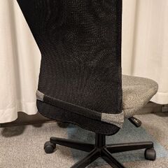【美品】メッシュデスクチェア（黒）上下昇降・腰クッション付｜在宅ワークに最適の画像