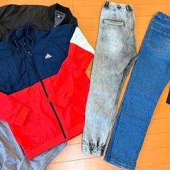 （150-③）子供服、150サイズ、男の子、10点まとめ売り、adidas含む、アウターも大活躍、の画像