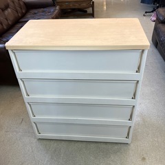 12/25まで店頭商品一部を除き半額クリスマスSALE!!開催中 サ2512-239 ミッキーマウスデザイン チェスト 4段 ベージュ ホワイト キズ汚れ有りの画像