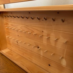 アクセサリー、小物の壁収納、洗面所、DIY サイズ約H91、W58、D7.7㎝の画像