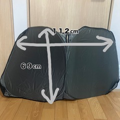 車 サンシェード 日除け フロントガラス用　カーキ　軽自動車の画像