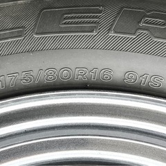 ⭐️あげます👍タイヤのみ4本セット(バリ山)175-80-16  ブリヂストンデューラーの画像