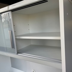 高木木工所　キッチンボード(ファリーナ)食器棚100サイズ/ホワイトの画像