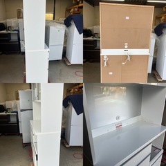 高木木工所　キッチンボード(ファリーナ)食器棚100サイズ/ホワイトの画像