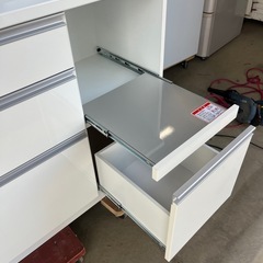 高木木工所　キッチンボード(ファリーナ)食器棚100サイズ/ホワイトの画像