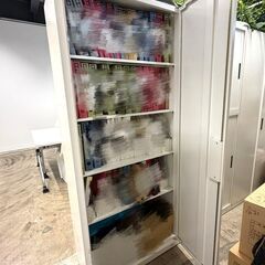 オカムラ正規品　スチールロッカー 鍵付き（2ドア）両開き　スチール書庫 キャビネット アーチー 　W800 D400 H1855 の画像