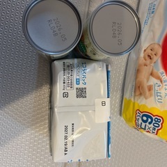 【交渉中】はぐくみ粉ミルク ほほえみ缶ミルク おしりふきセットの画像