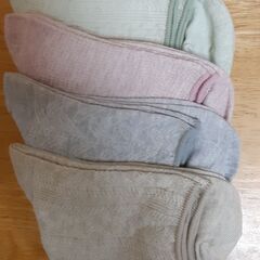 口ゴムゆったり麻混ソックス　T-575の画像