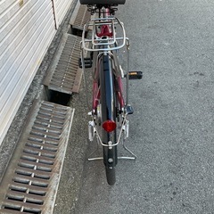 762  ヤマハ最新機種電動アシスト自転車チェアー26インチレッド系アルミボディーの画像