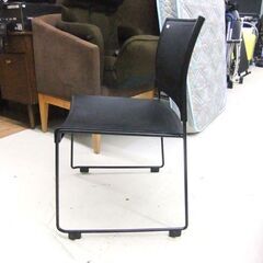 複数在庫あり スタッキングチェア 幅51×奥53高80.5 ブラック イス 黒 椅子 いす 黒 札幌市厚別区 厚別店の画像