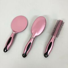 stp-3670　未使用品　HRKオリジナル　マイナスイオンブラシセット　クッションブラシ　ロールブラシ　ハンドミラー　カール　ブラシ　ヘアブラシ　髪の画像