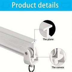 3m フレキシブルサイレントカーテントラック、グライダーとフック付きの画像