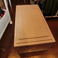 収納ケース ビュートケース 幅39×奥行74×高さ23cm カプチーノ L-23の画像