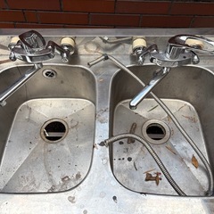 2層ステンレスシンクの画像