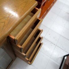 使用感あり サイドボード 幅118.5×奥行44.5×高さ90cm ブラウン系 引出し収納付き リビングボード 収納家具 苫小牧西店 の画像