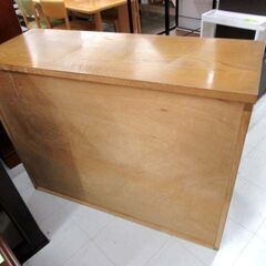 使用感あり サイドボード 幅118.5×奥行44.5×高さ90cm ブラウン系 引出し収納付き リビングボード 収納家具 苫小牧西店 の画像