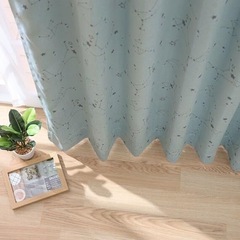 ニトリ ルトロ　遮光1級遮熱カーテン ターコイズブルー 100 x 110 2枚の画像