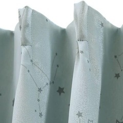 ニトリ ルトロ　遮光1級遮熱カーテン ターコイズブルー 100 x 110 2枚の画像