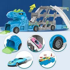 トラック おもちゃ 恐竜 組み立て 建設車両 車 プラモデル レール ミニカーの画像