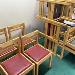 大阪引取限定　oliver 木製ダイニングチェア 4脚セットの画像