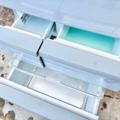 TOSHIBA 東芝 VEGETA ベジータ 5ドア 426L ノンフロン冷凍冷蔵庫 GR-G43G(SS) ブライトシルバー 2014年製の画像